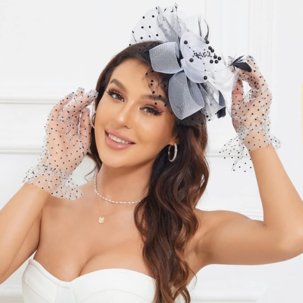 Kentucky Derby Hat with Gloves